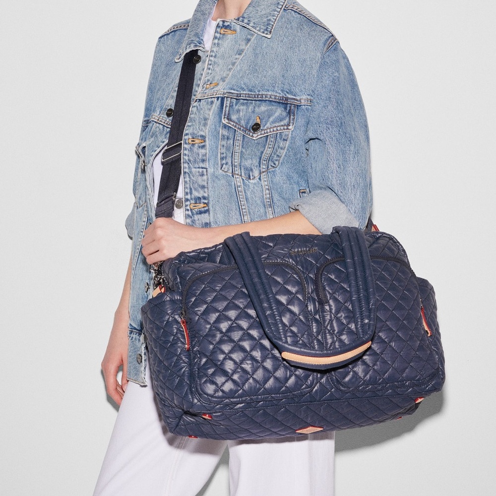 MZ Wallace Nic Ink Quilted Travel Weekender Bag NWT - Picture 10 of 14